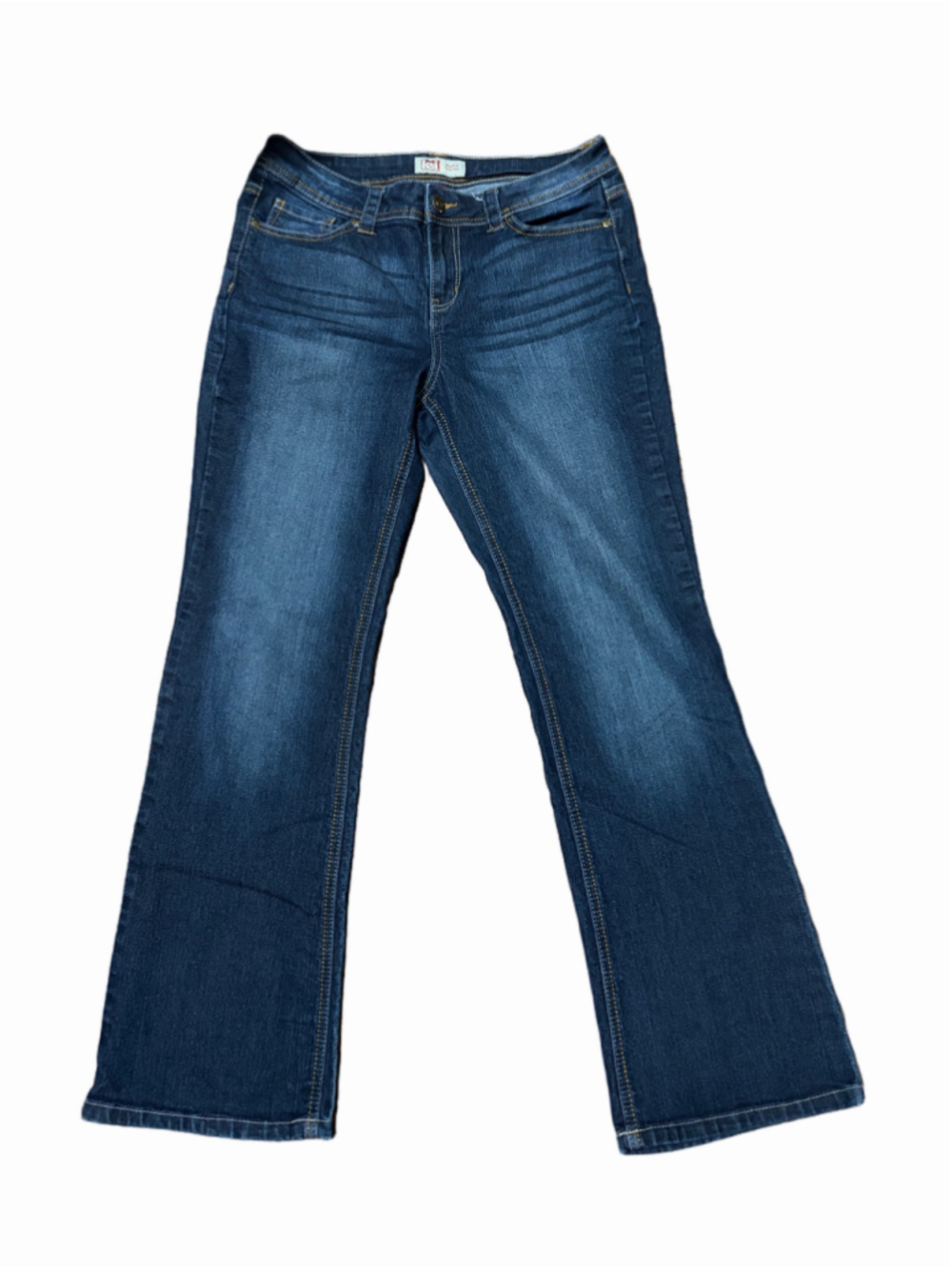 L.e.i. Sophia Hipster Flare Jeans Juniors Size 11 Dark Wash